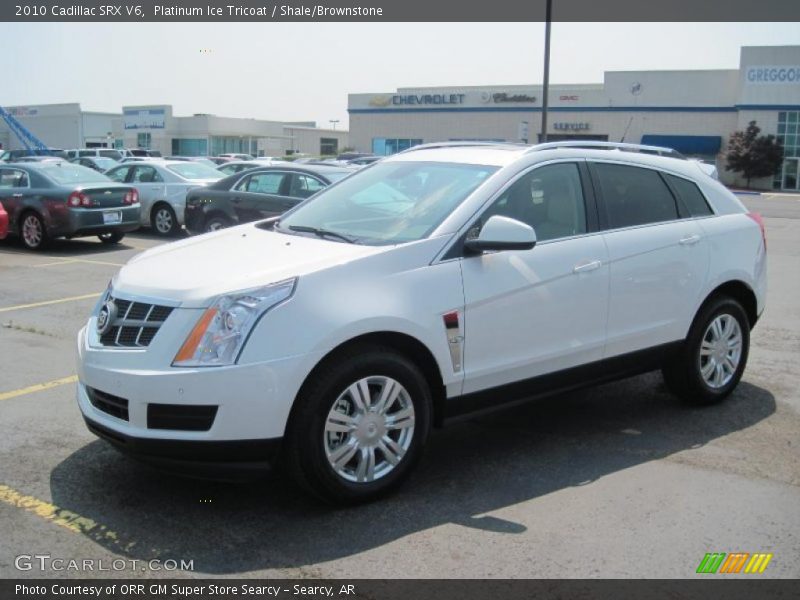 Platinum Ice Tricoat / Shale/Brownstone 2010 Cadillac SRX V6