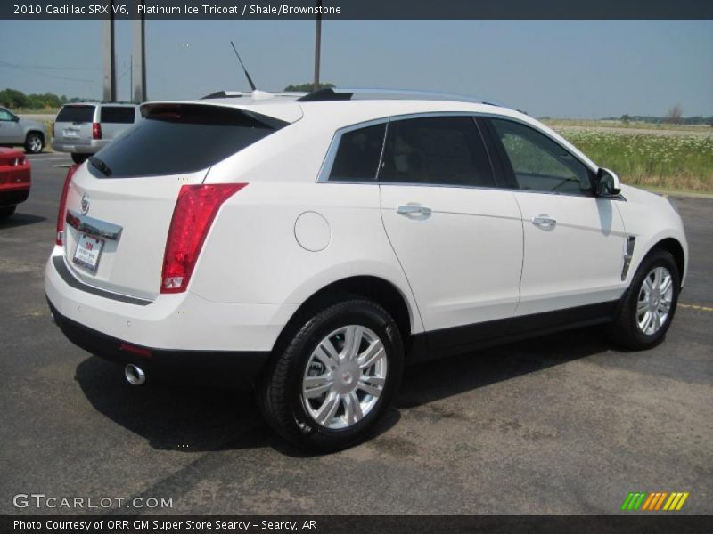 Platinum Ice Tricoat / Shale/Brownstone 2010 Cadillac SRX V6