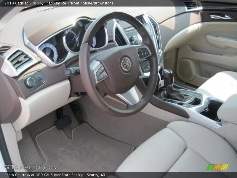 Platinum Ice Tricoat / Shale/Brownstone 2010 Cadillac SRX V6