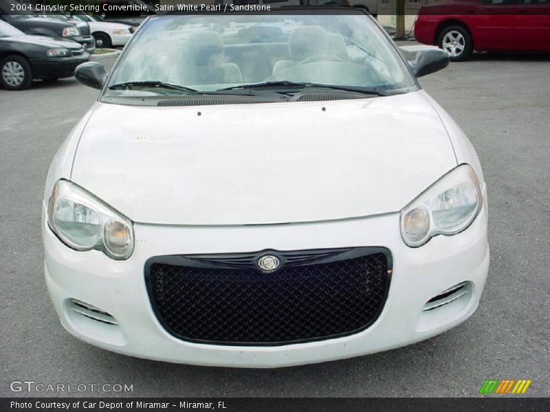 Satin White Pearl / Sandstone 2004 Chrysler Sebring Convertible