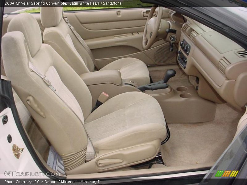 Satin White Pearl / Sandstone 2004 Chrysler Sebring Convertible