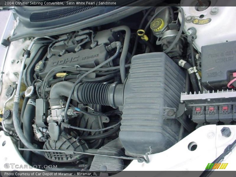 Satin White Pearl / Sandstone 2004 Chrysler Sebring Convertible