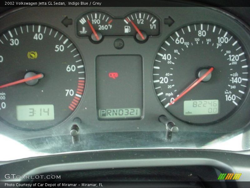 Indigo Blue / Grey 2002 Volkswagen Jetta GL Sedan