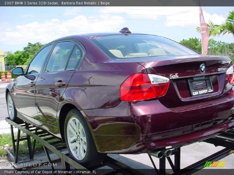 Barbera Red Metallic / Beige 2007 BMW 3 Series 328i Sedan