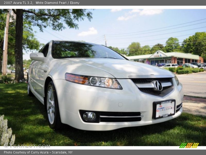 White Diamond Pearl / Ebony 2007 Acura TL 3.2