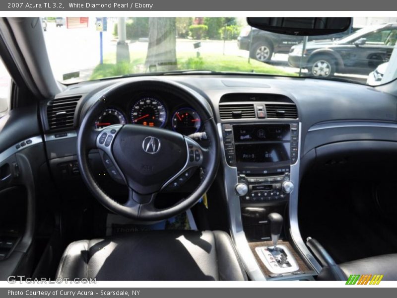White Diamond Pearl / Ebony 2007 Acura TL 3.2