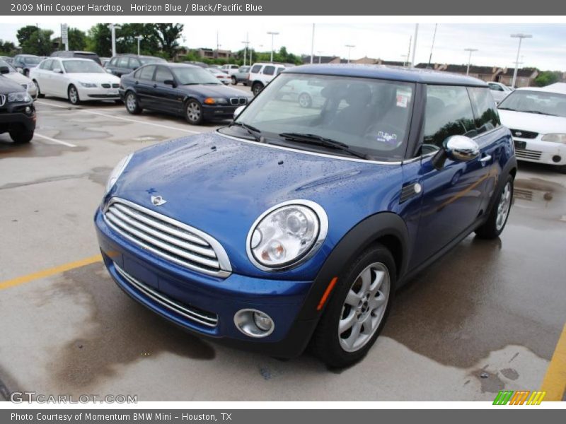 Horizon Blue / Black/Pacific Blue 2009 Mini Cooper Hardtop