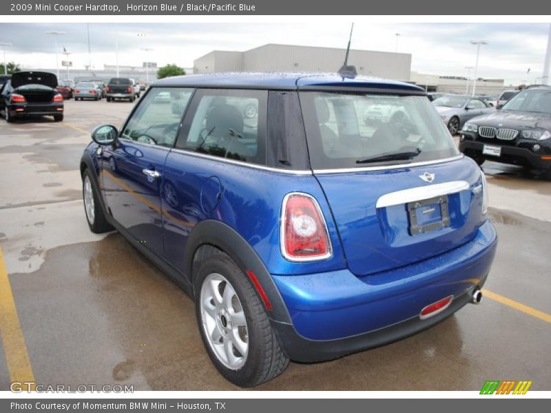 Horizon Blue / Black/Pacific Blue 2009 Mini Cooper Hardtop