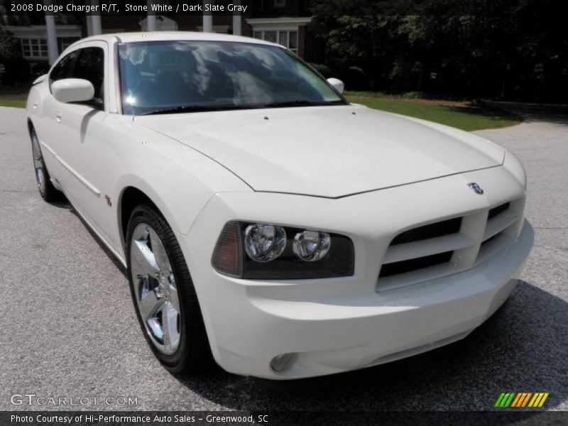 Stone White / Dark Slate Gray 2008 Dodge Charger R/T