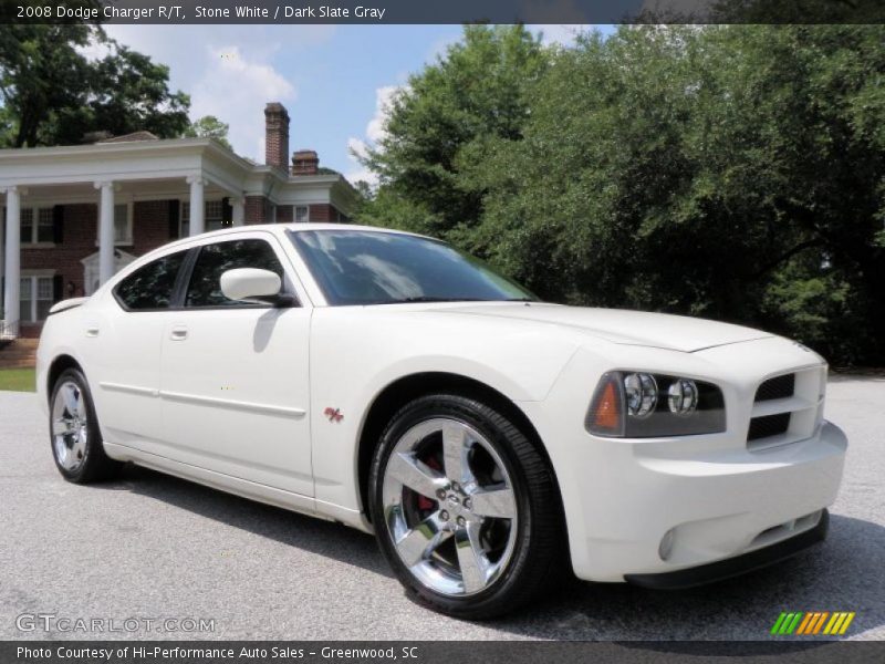 Stone White / Dark Slate Gray 2008 Dodge Charger R/T
