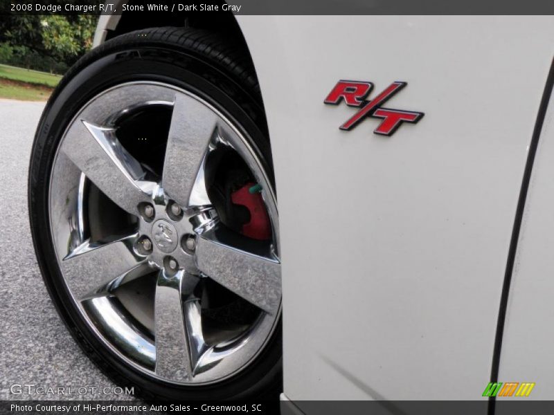Stone White / Dark Slate Gray 2008 Dodge Charger R/T