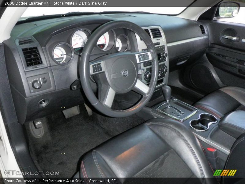 Stone White / Dark Slate Gray 2008 Dodge Charger R/T