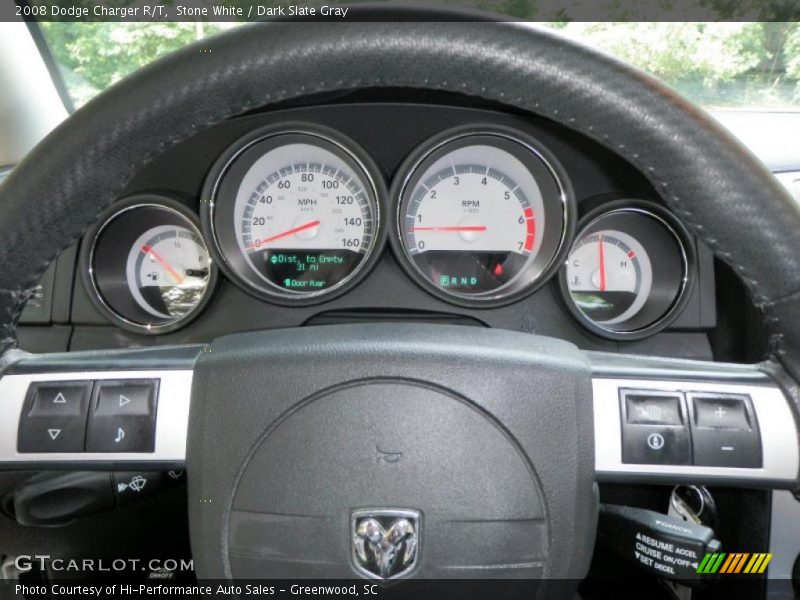 Stone White / Dark Slate Gray 2008 Dodge Charger R/T