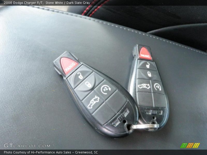Stone White / Dark Slate Gray 2008 Dodge Charger R/T