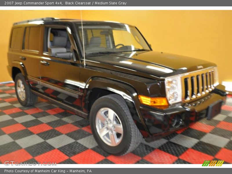 Black Clearcoat / Medium Slate Gray 2007 Jeep Commander Sport 4x4