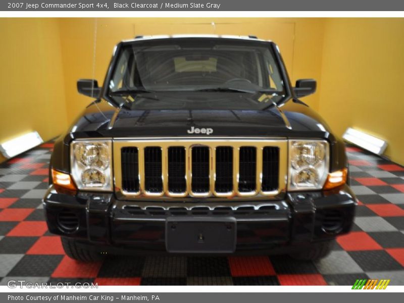 Black Clearcoat / Medium Slate Gray 2007 Jeep Commander Sport 4x4