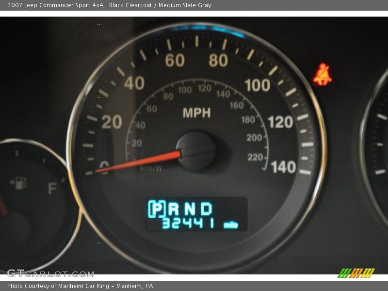 Black Clearcoat / Medium Slate Gray 2007 Jeep Commander Sport 4x4