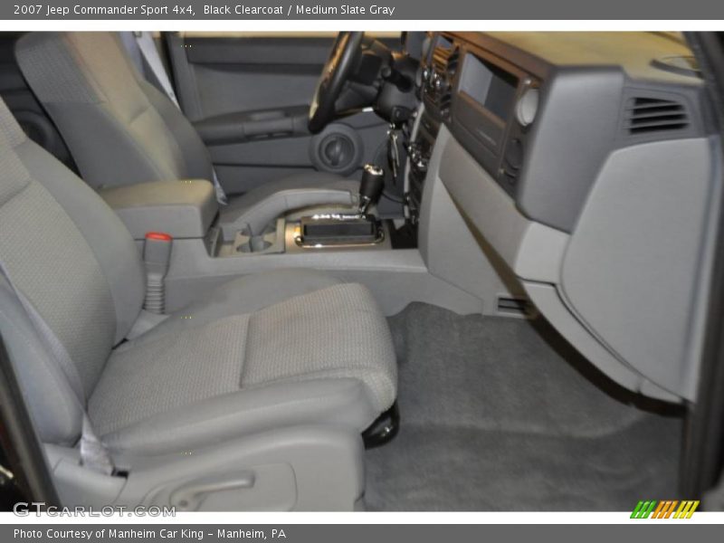 Black Clearcoat / Medium Slate Gray 2007 Jeep Commander Sport 4x4