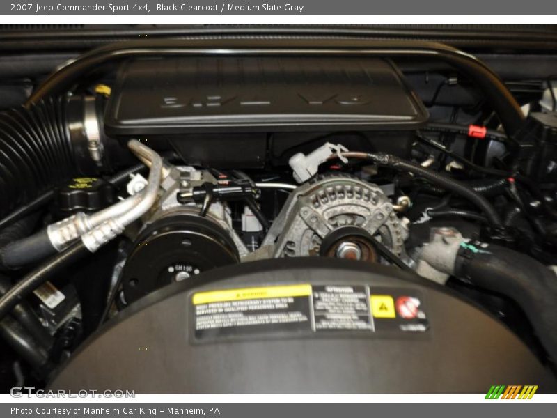 Black Clearcoat / Medium Slate Gray 2007 Jeep Commander Sport 4x4