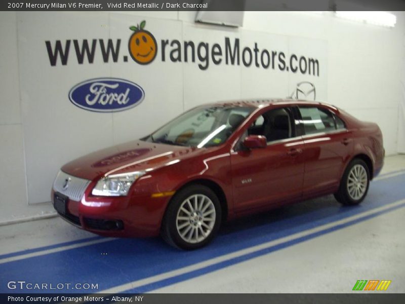 Vivid Red Metallic / Dark Charcoal 2007 Mercury Milan V6 Premier
