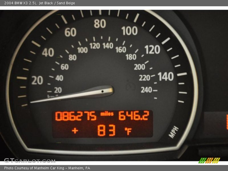 Jet Black / Sand Beige 2004 BMW X3 2.5i