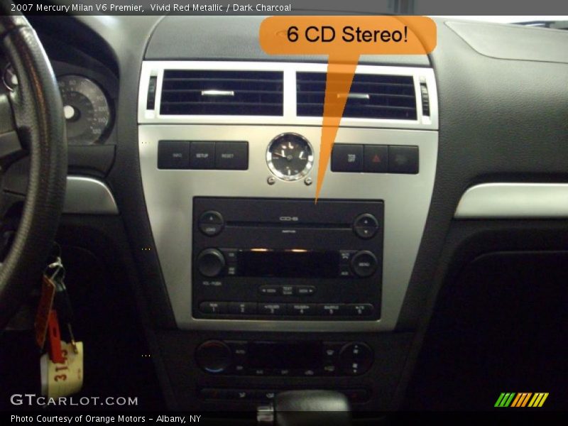 Vivid Red Metallic / Dark Charcoal 2007 Mercury Milan V6 Premier