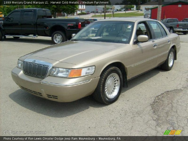 Harvest Gold Metallic / Medium Parchment 1999 Mercury Grand Marquis LS