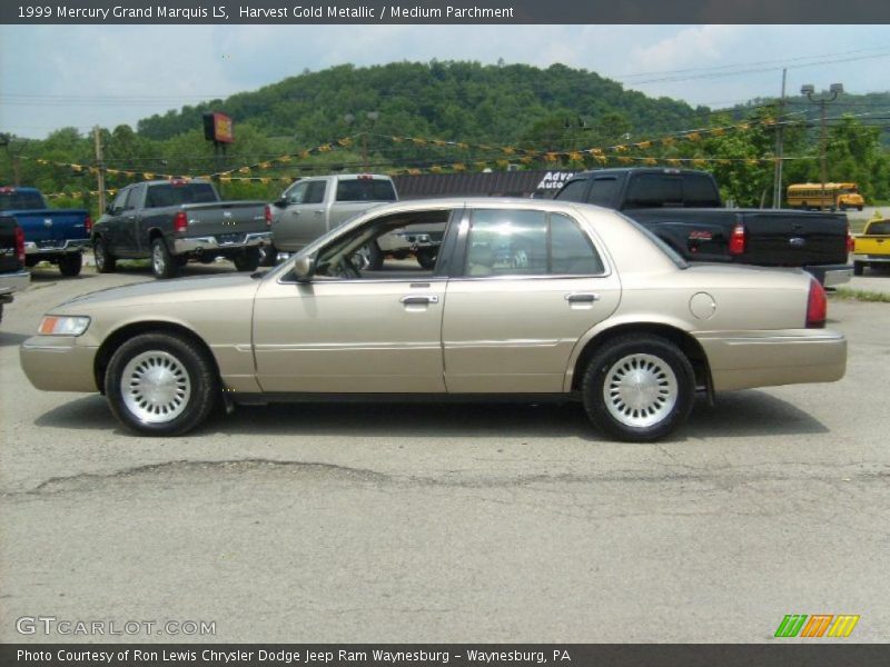 Harvest Gold Metallic / Medium Parchment 1999 Mercury Grand Marquis LS