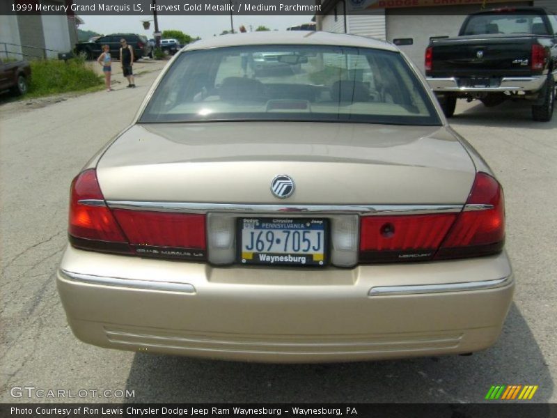 Harvest Gold Metallic / Medium Parchment 1999 Mercury Grand Marquis LS