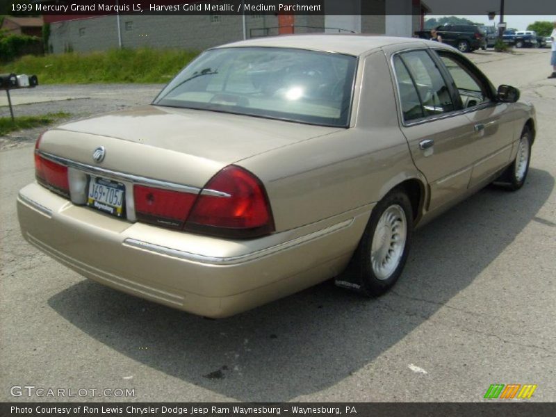 Harvest Gold Metallic / Medium Parchment 1999 Mercury Grand Marquis LS