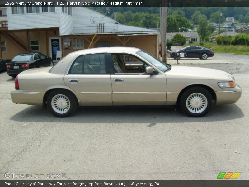 Harvest Gold Metallic / Medium Parchment 1999 Mercury Grand Marquis LS
