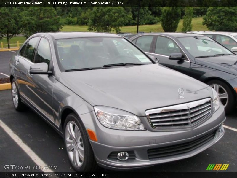 Palladium Silver Metallic / Black 2010 Mercedes-Benz C 300 Luxury