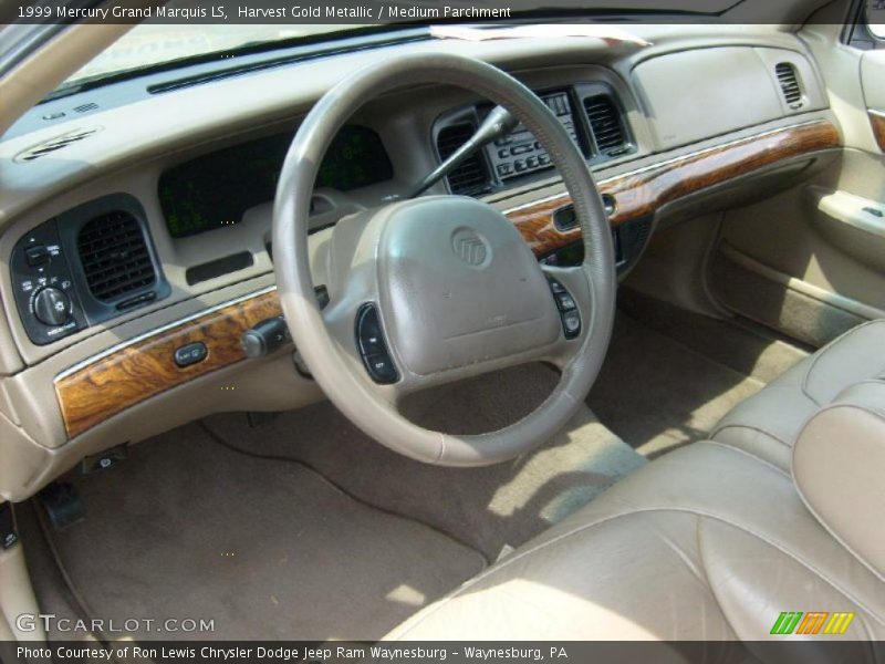 Harvest Gold Metallic / Medium Parchment 1999 Mercury Grand Marquis LS