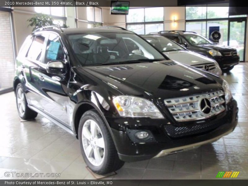 Black / Black 2010 Mercedes-Benz ML 350 4Matic