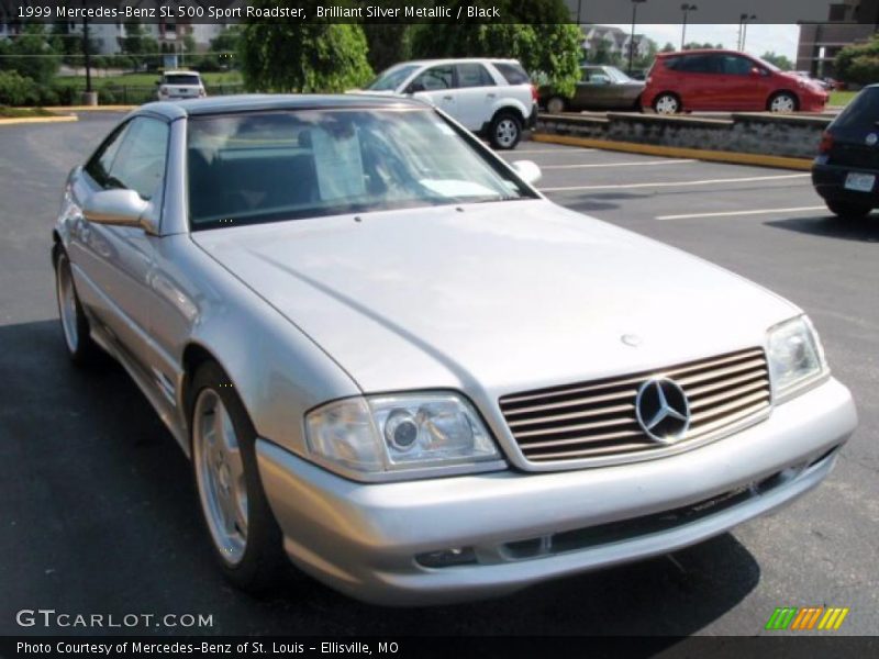 Brilliant Silver Metallic / Black 1999 Mercedes-Benz SL 500 Sport Roadster