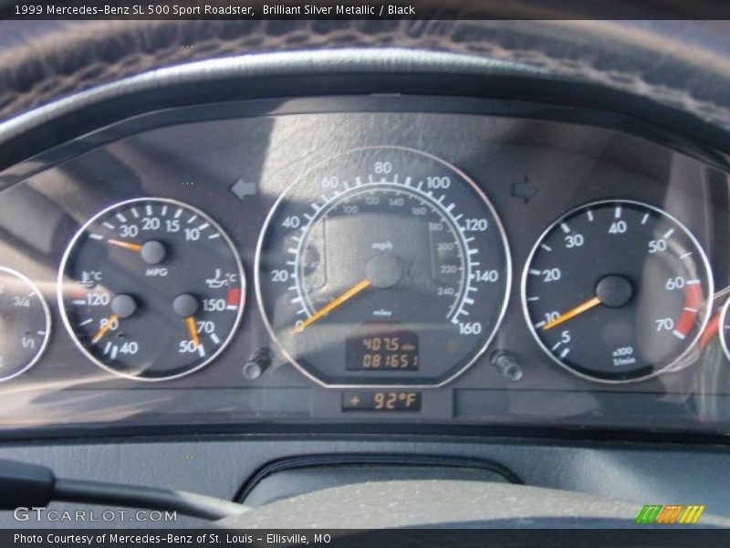 Brilliant Silver Metallic / Black 1999 Mercedes-Benz SL 500 Sport Roadster