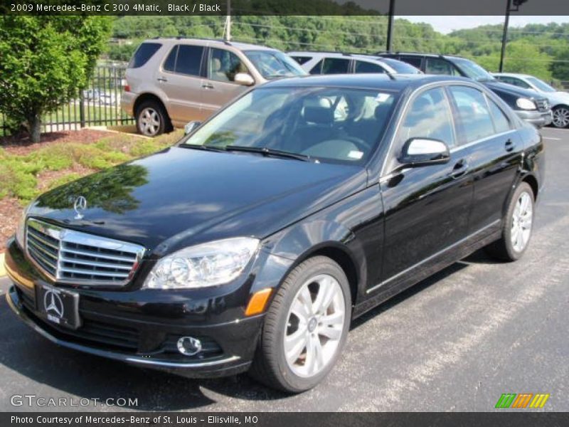 Black / Black 2009 Mercedes-Benz C 300 4Matic