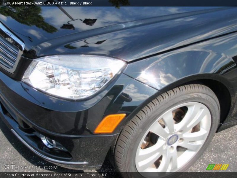 Black / Black 2009 Mercedes-Benz C 300 4Matic