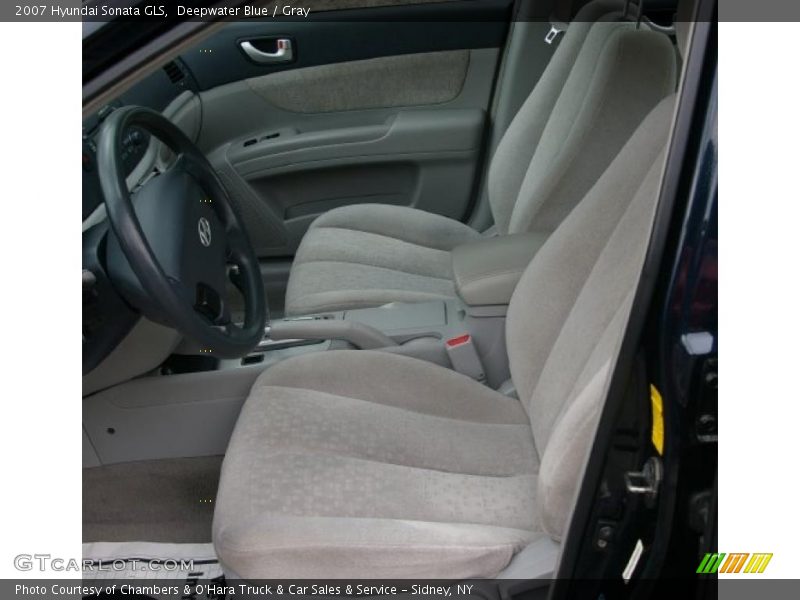 Deepwater Blue / Gray 2007 Hyundai Sonata GLS