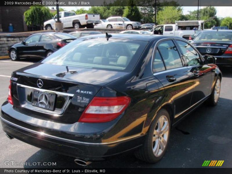 Black / Black 2009 Mercedes-Benz C 300 4Matic