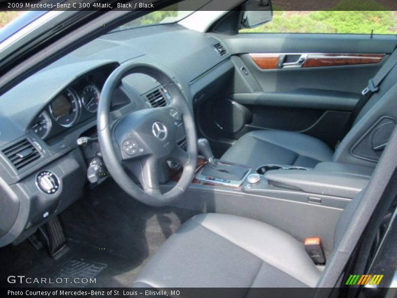 Black / Black 2009 Mercedes-Benz C 300 4Matic