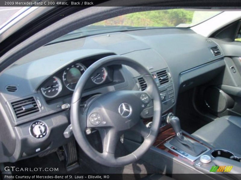 Black / Black 2009 Mercedes-Benz C 300 4Matic
