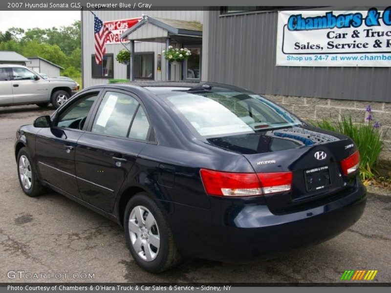 Deepwater Blue / Gray 2007 Hyundai Sonata GLS