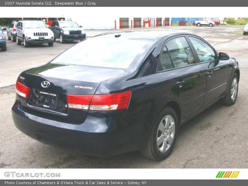 Deepwater Blue / Gray 2007 Hyundai Sonata GLS