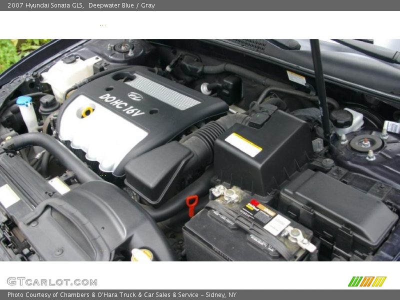 Deepwater Blue / Gray 2007 Hyundai Sonata GLS