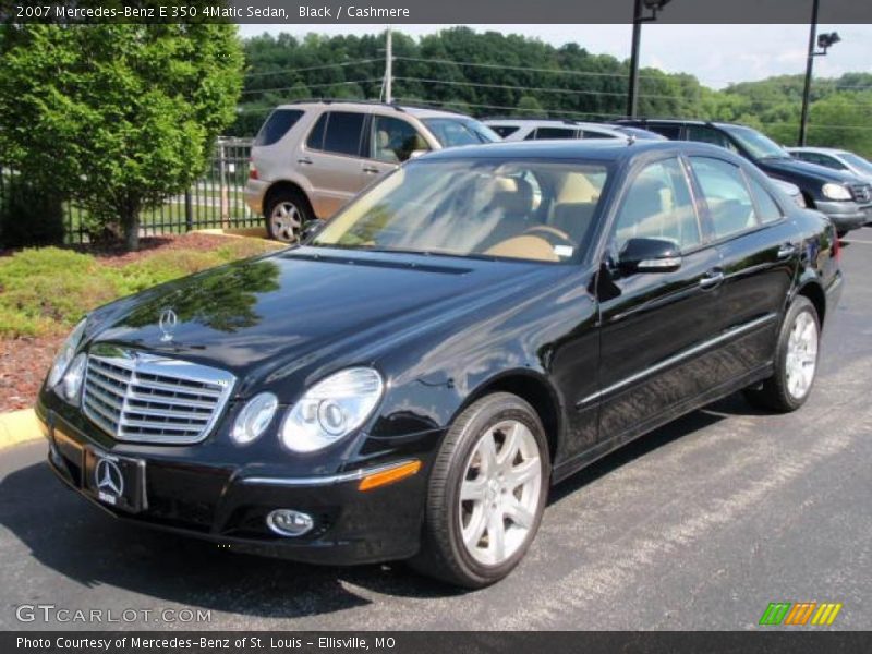 Black / Cashmere 2007 Mercedes-Benz E 350 4Matic Sedan