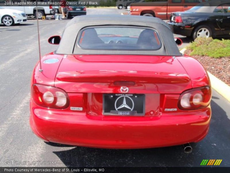 Classic Red / Black 2001 Mazda MX-5 Miata Roadster