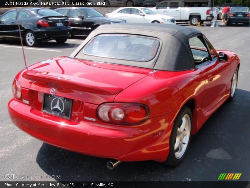 Classic Red / Black 2001 Mazda MX-5 Miata Roadster