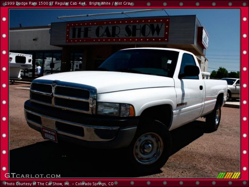 Bright White / Mist Gray 1999 Dodge Ram 1500 ST Regular Cab 4x4
