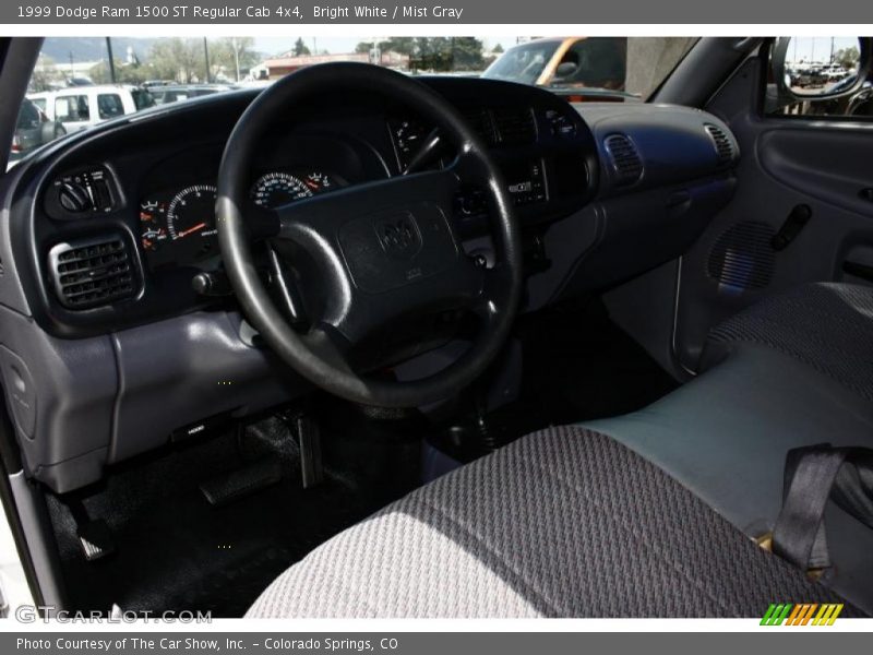 Bright White / Mist Gray 1999 Dodge Ram 1500 ST Regular Cab 4x4